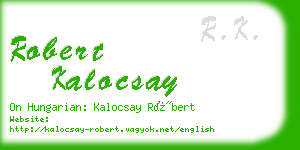 robert kalocsay business card